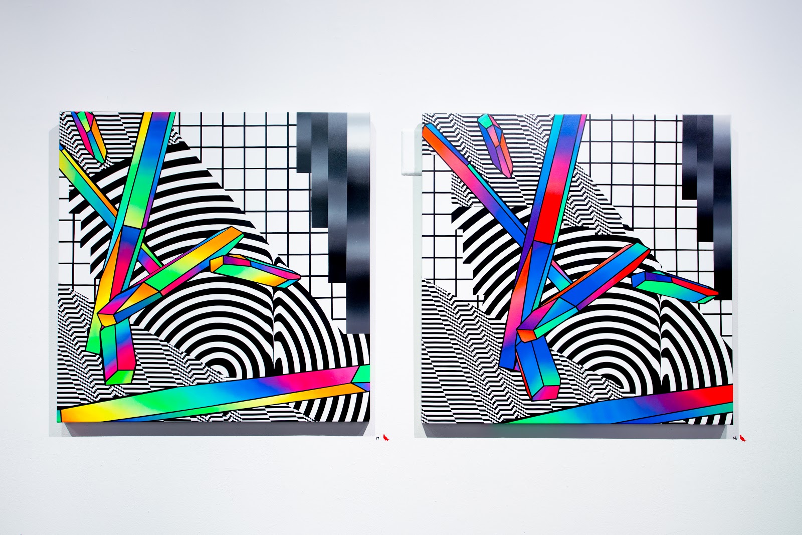 Stereodynamica · Backwoods Gallery, Melbourne 2015 · vista de sala